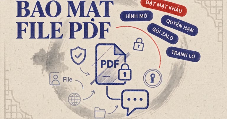 Bảo mật file PDF trước khi gửi đi — mật khẩu, hình mờ, quyền