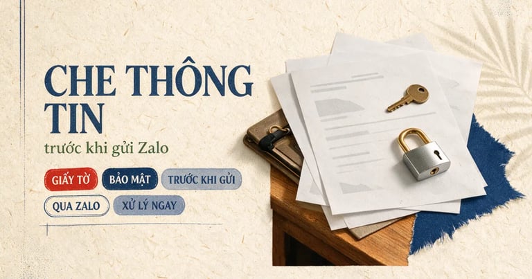 Che thông tin trong file PDF trước khi gửi Zalo — 4 bước cho ảnh CCCD, giấy tờ vay vốn