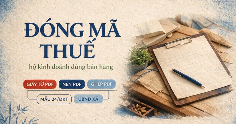 Cách đóng mã số thuế hộ kinh doanh khi dừng bán hàng — hồ sơ PDF nộp một lần là xong