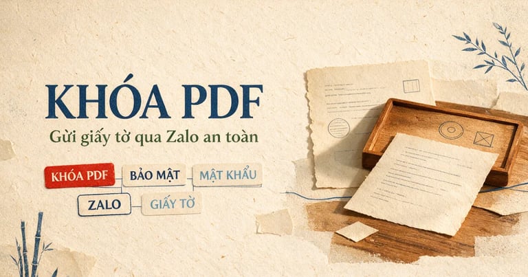 Cách khóa file PDF bằng mật khẩu trước khi gửi qua Zalo — phòng khi tài khoản bị theo dõi