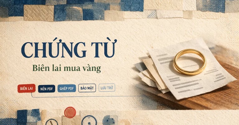 Mua vàng từ 5 triệu đồng phải chuyển khoản: lưu biên lai, hóa đơn thành 1 file PDF để đối chiếu về sau