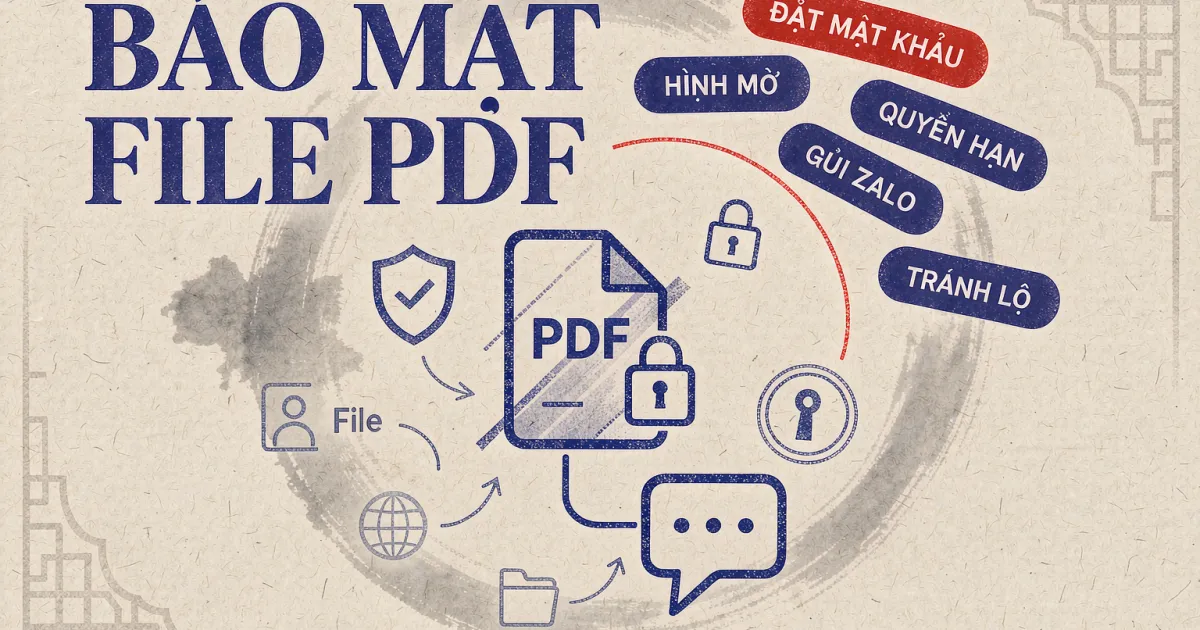 Cách bảo mật file PDF trước khi gửi đi — mật khẩu, hình mờ, quyền
