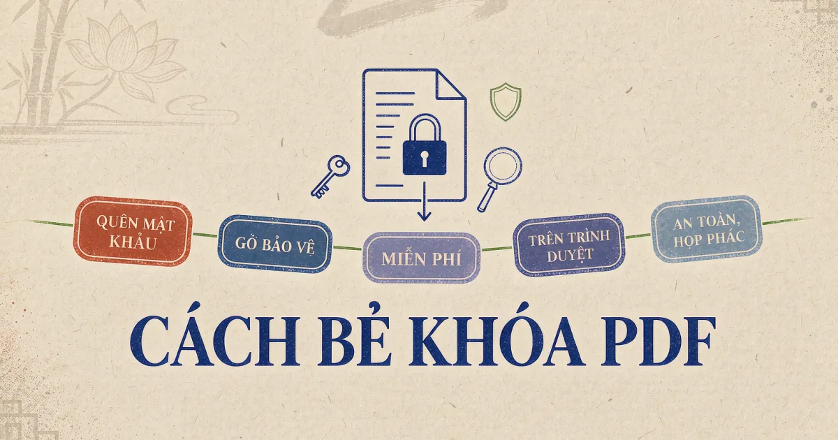 Cách bẻ khóa PDF khi quên mật khẩu — gỡ lớp bảo vệ an toàn, hợp pháp