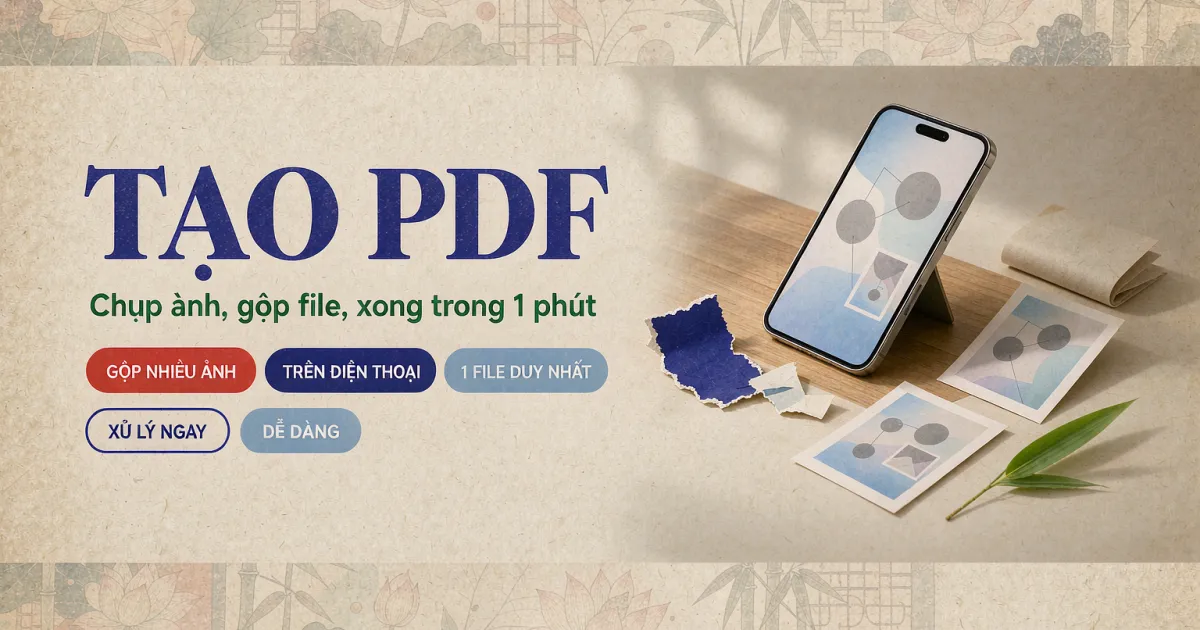 Cách chuyển ảnh sang PDF trên điện thoại chỉ trong 1 phút (miễn phí, không cần app)