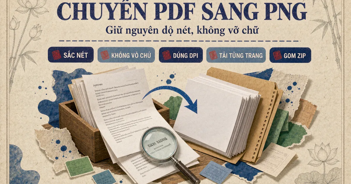 Cách chuyển PDF sang PNG chất lượng cao — giữ nguyên độ nét, không vỡ chữ