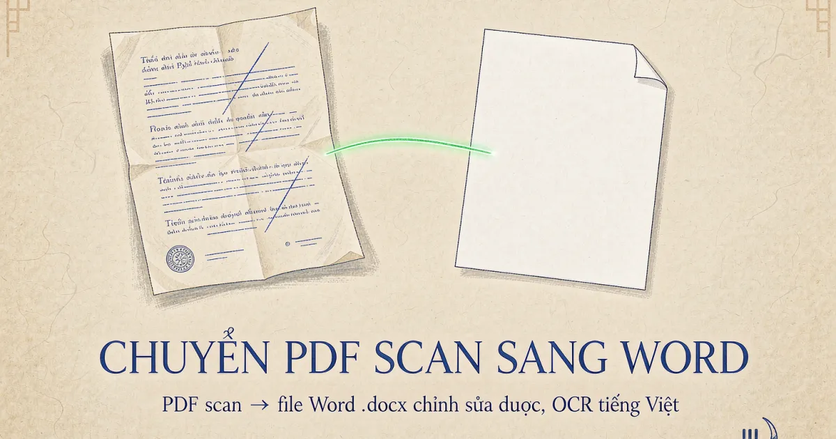 Cách chuyển file scan sang Word chỉnh sửa được (PDF scan) — không cần gõ lại từng dòng
