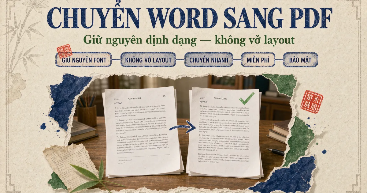 Cách chuyển Word sang PDF giữ nguyên định dạng, không vỡ layout