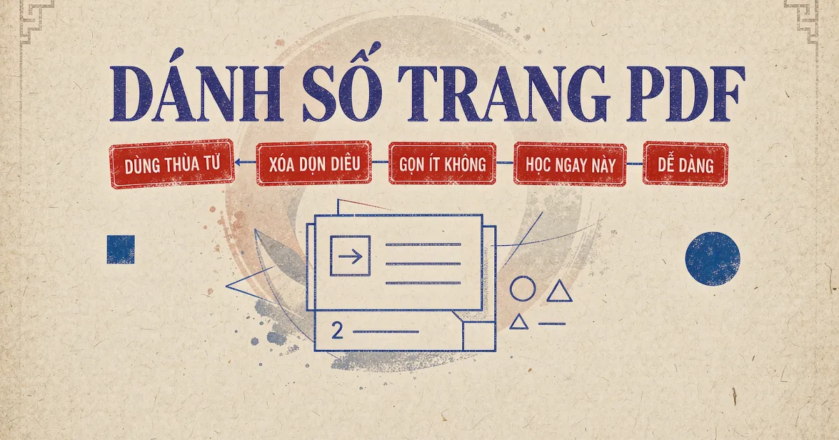 Cách đánh số trang PDF (và chuẩn bị file đúng thứ tự trước khi xuất)