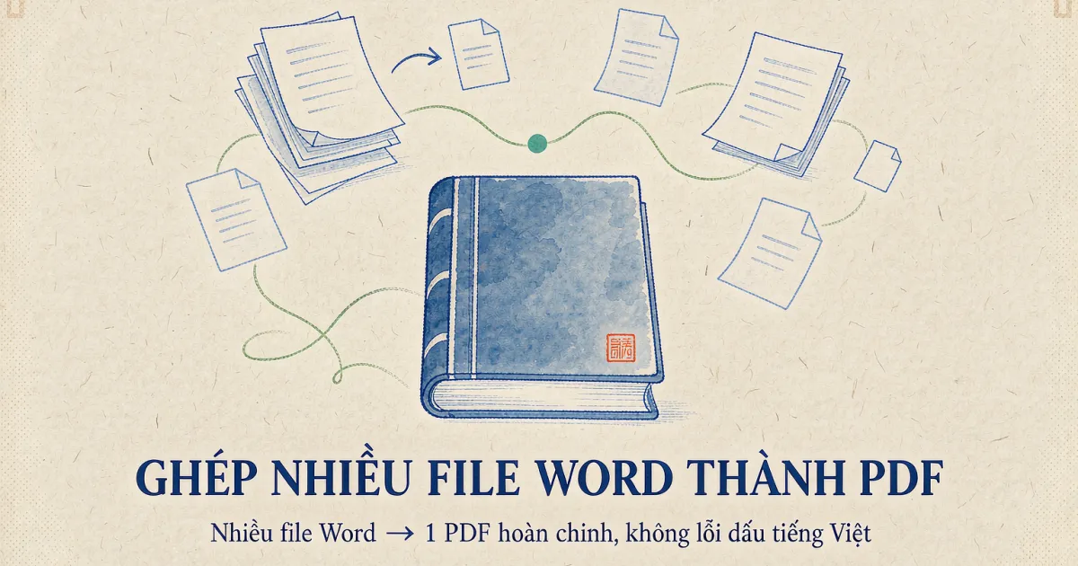 Cách ghép nhiều file Word thành 1 file PDF — bài tập nhóm, báo cáo nhiều chương