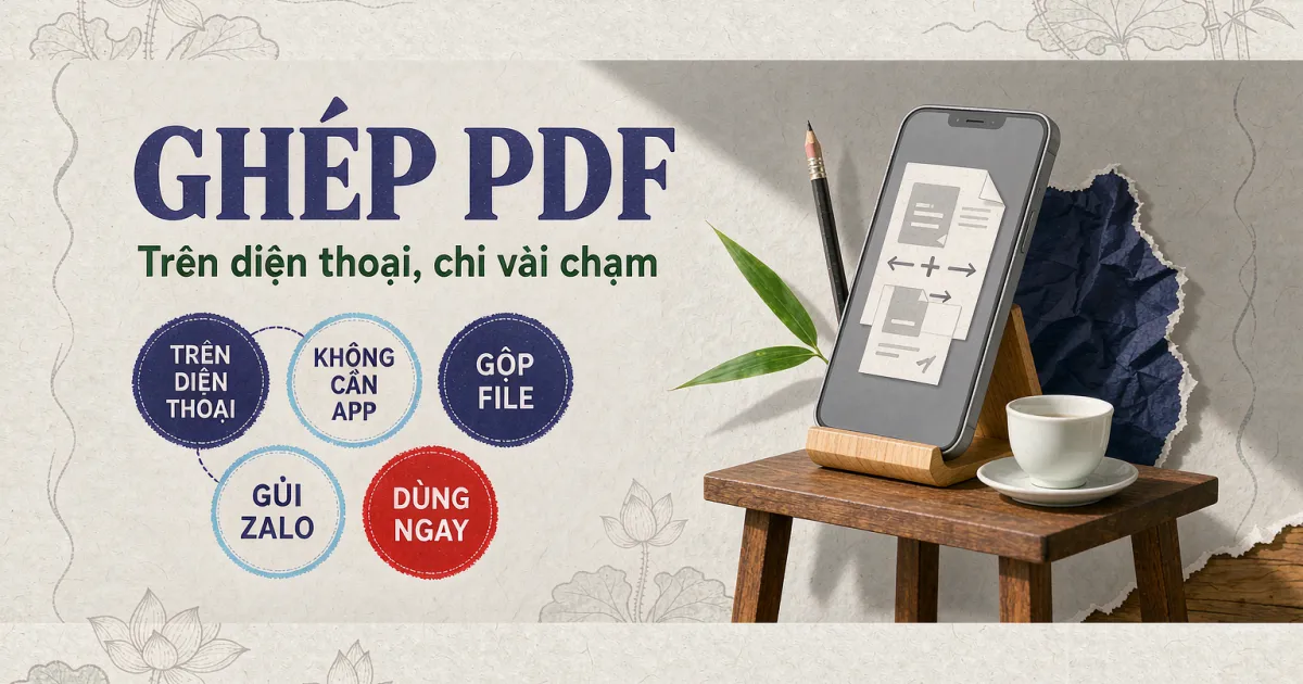 Cách ghép PDF trên điện thoại không cần cài app, gộp file chỉ trong vài chạm