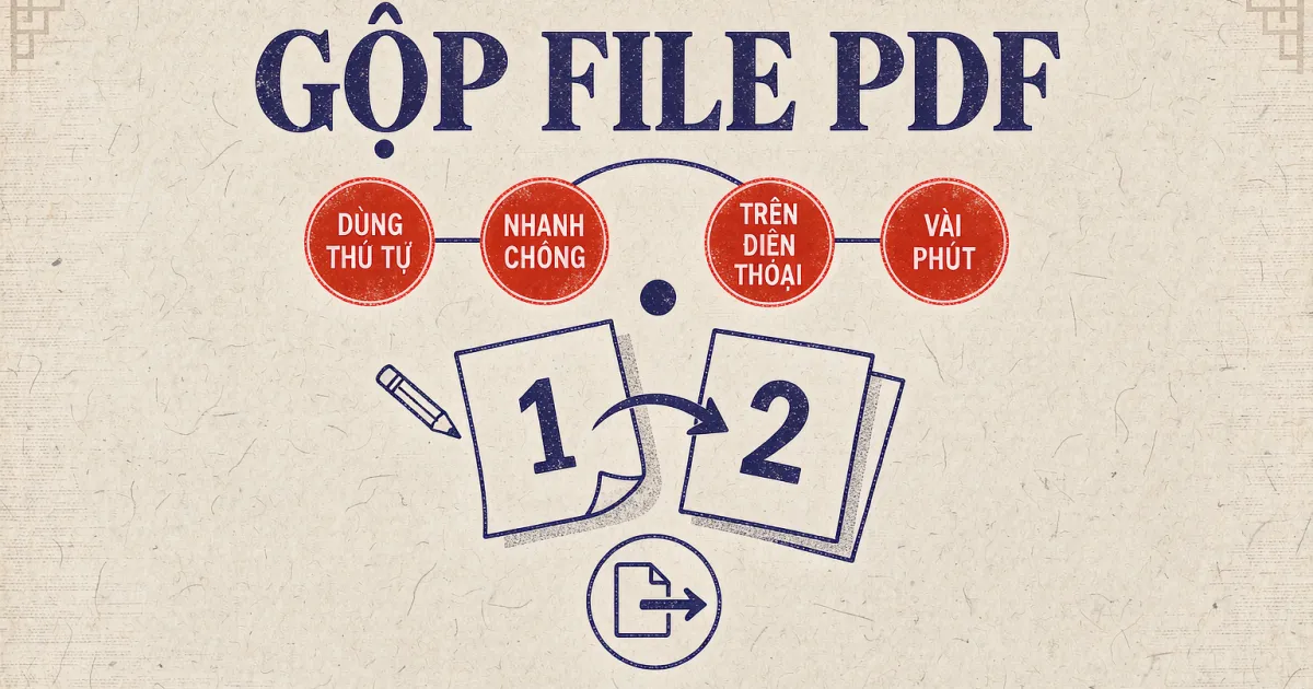 Cách gộp file PDF thành 1 (nhanh, đúng thứ tự) trên điện thoại và máy tính