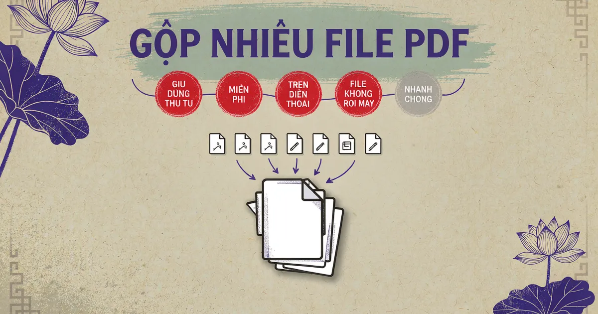 Cách gộp (ghép) nhiều file PDF thành 1 file trên điện thoại và máy tính