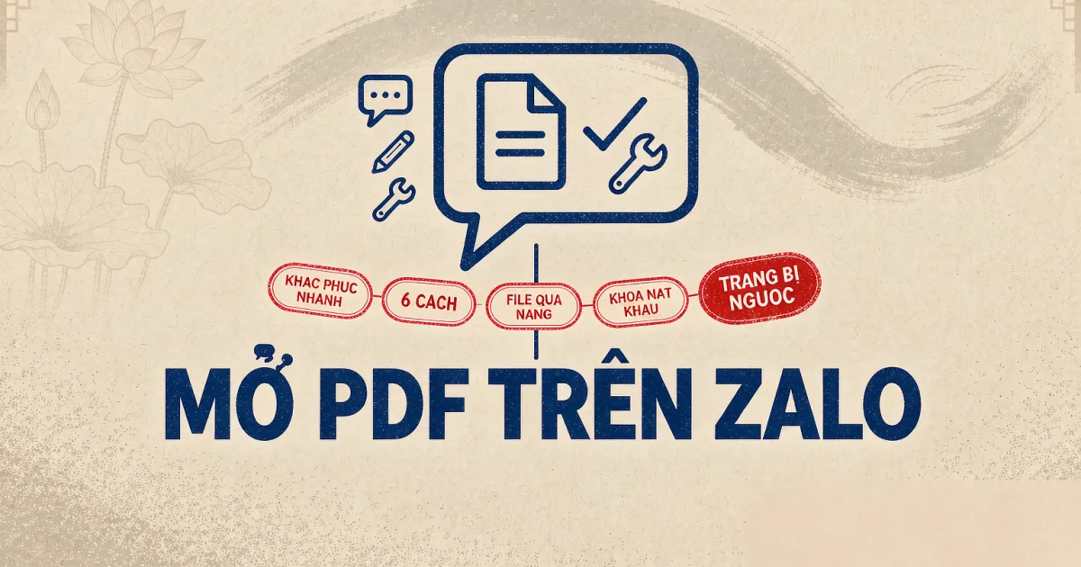 Cách mở file PDF trên Zalo khi không mở được — 6 cách khắc phục nhanh