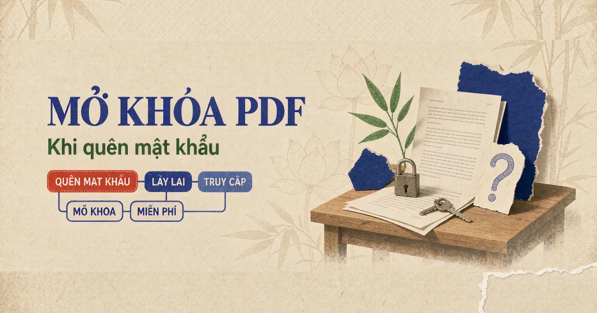 Cách mở khóa PDF khi quên mật khẩu, lấy lại file trong nháy mắt