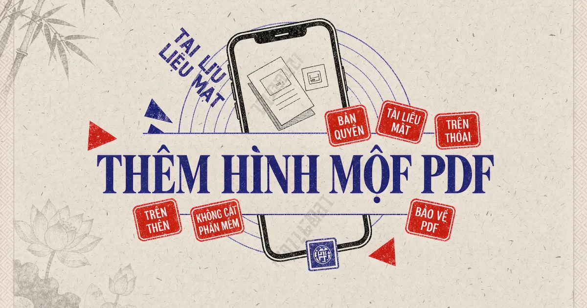 Cách thêm hình mờ PDF (dấu bản quyền, TÀI LIỆU MẬT) trên điện thoại