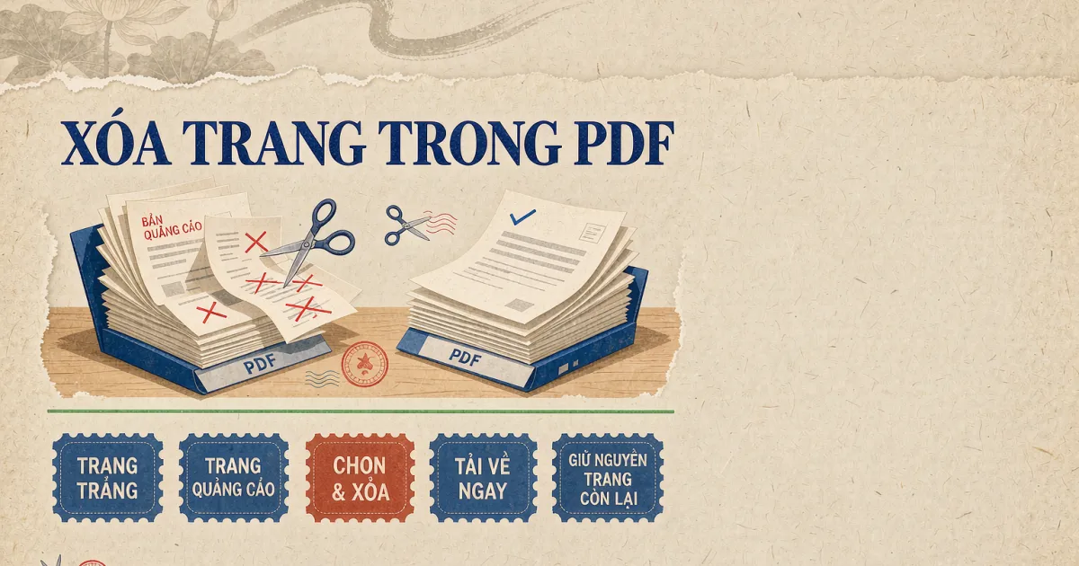 Cách xóa trang trong file PDF — xóa trang trắng, trang thừa trước khi in hoặc gửi