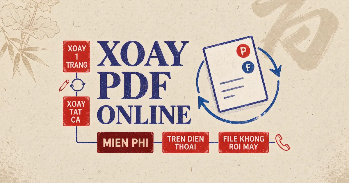 Cách xoay PDF và lưu lại vĩnh viễn: xoay 1 trang, xoay trang PDF online miễn phí