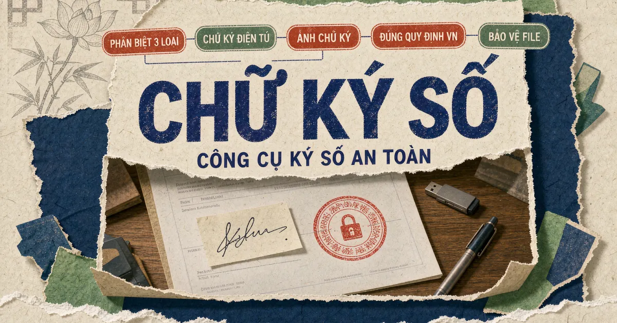 Chữ ký số PDF là gì? Phân biệt chữ ký điện tử và chữ ký số đúng quy định Việt Nam