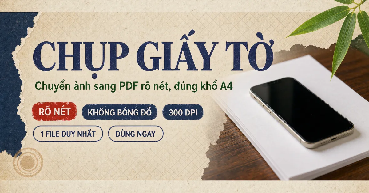 Cách chụp giấy tờ làm hộ chiếu online thành PDF rõ nét — tránh 6 lỗi bị trả hồ sơ