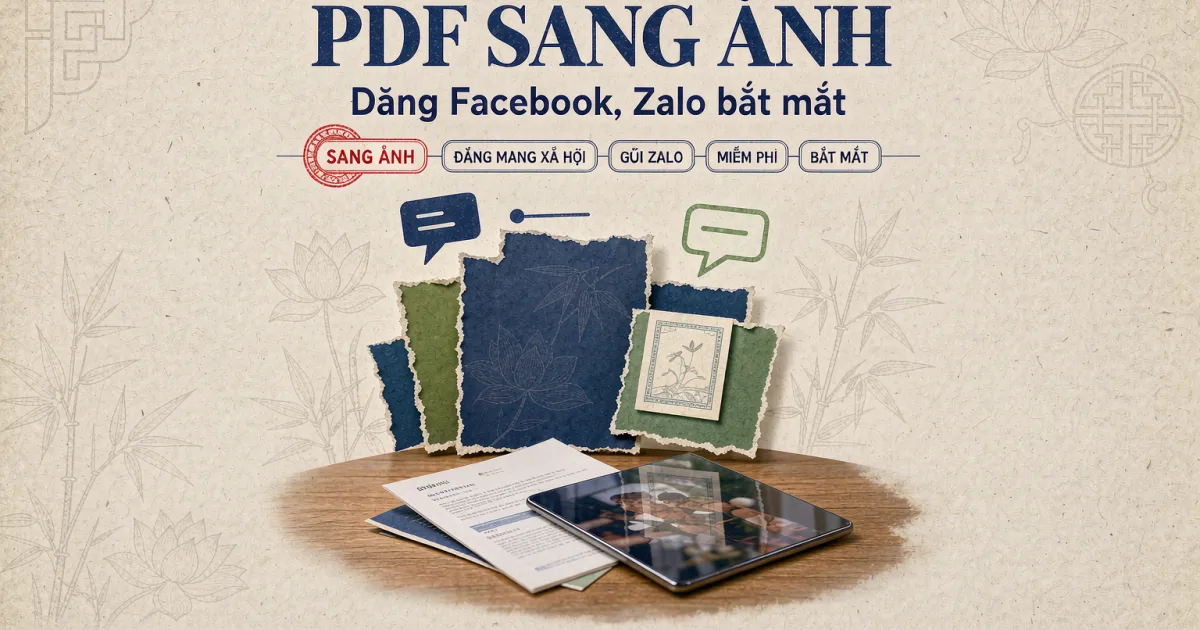 Chuyển PDF sang ảnh đăng Facebook, Zalo bắt mắt trong 1 nốt