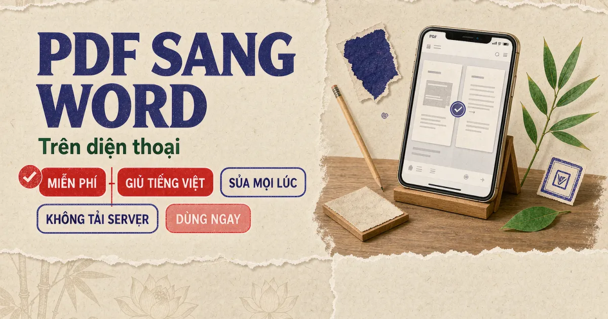 Chuyển PDF sang Word trên điện thoại, sửa tài liệu mọi lúc mọi nơi
