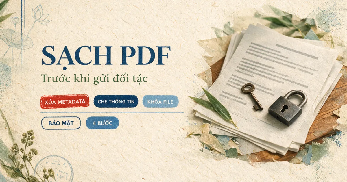 Đã ký số xong chưa phải xong: dọn sạch thông tin ẩn trong file PDF trước khi gửi đối tác