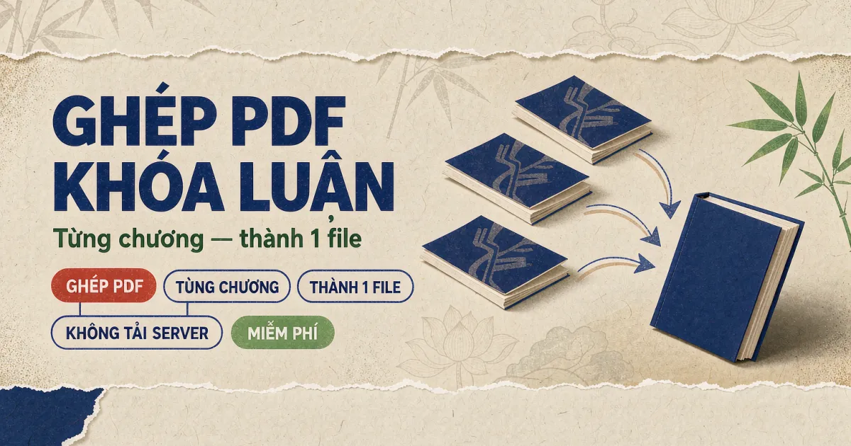 Cách ghép PDF khóa luận từng chương thành 1 file nộp thầy, nộp trường chuẩn chỉnh