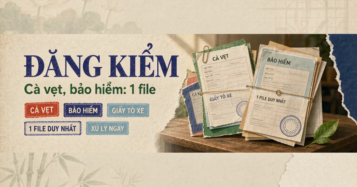 Cách gom hồ sơ đăng kiểm ô tô thành 1 file PDF — gửi trước cho trung tâm, không thiếu giấy tờ