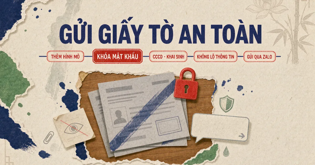 Cách gửi giấy tờ CCCD, giấy khai sinh qua Zalo an toàn — không sợ lộ thông tin