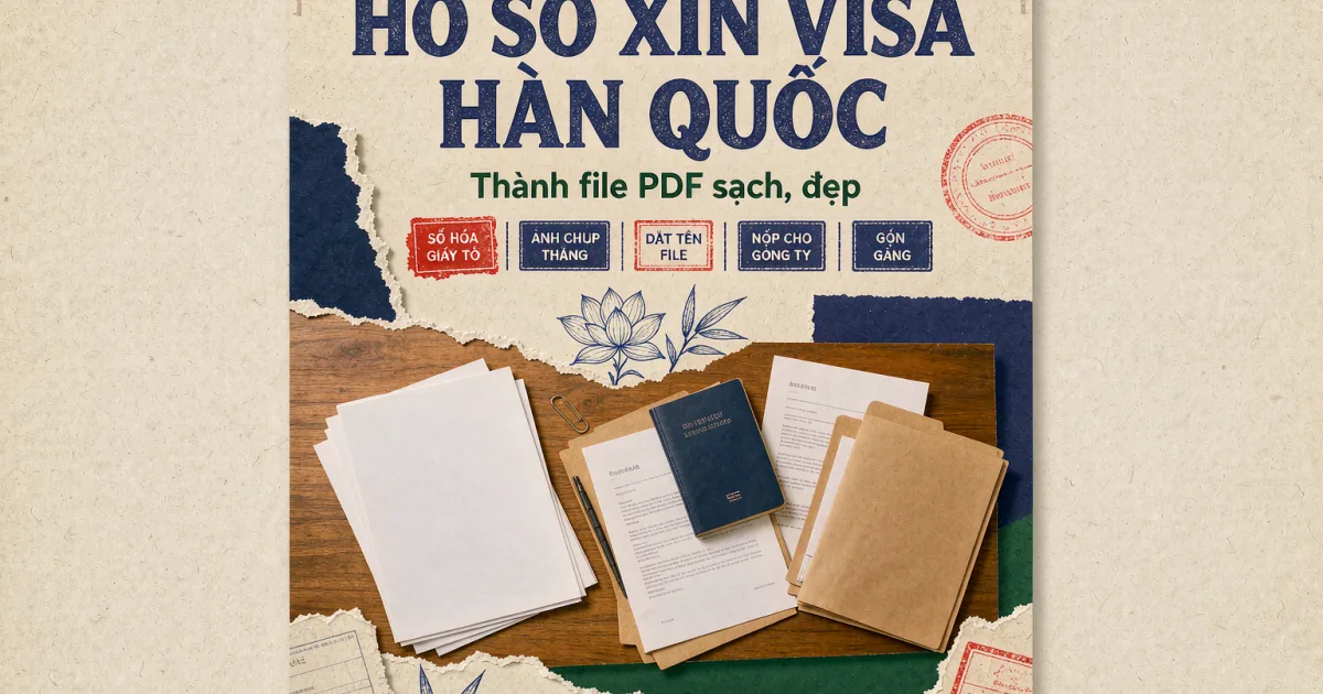 Cách chuẩn bị hồ sơ xin visa Hàn Quốc đi lao động thành file PDF sạch, đẹp