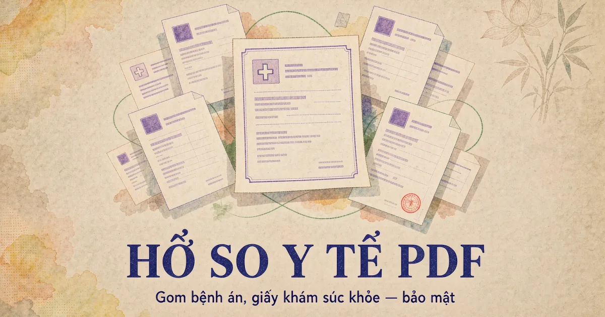 Hồ sơ y tế PDF: gom bệnh án, giấy khám sức khỏe xin việc