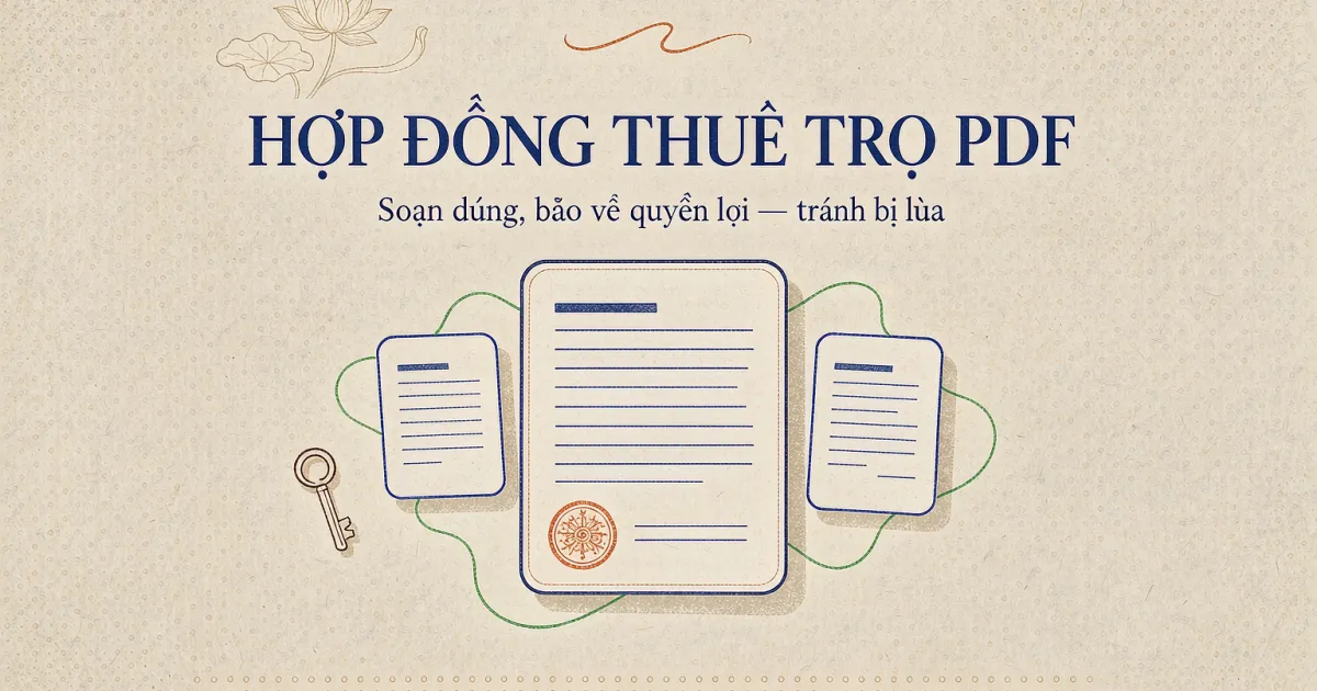 Hợp đồng thuê trọ PDF cho sinh viên: soạn đúng, tránh bị lừa