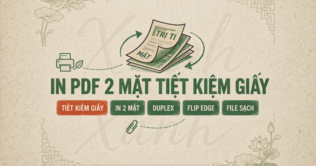 Cách in PDF 2 mặt tiết kiệm giấy — setup đúng trước khi ra tiệm photo