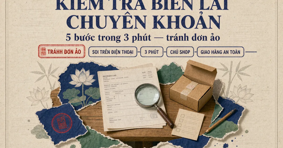 Cách kiểm tra biên lai chuyển khoản PDF trước khi giao hàng cho khách