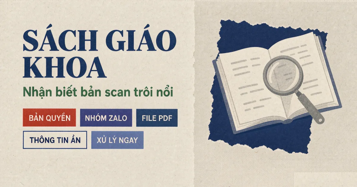 Cách kiểm tra file PDF sách giáo khoa trước khi chia sẻ vào nhóm Zalo, Facebook — ranh giới bản quyền và mức phạt 15–35 triệu đồng