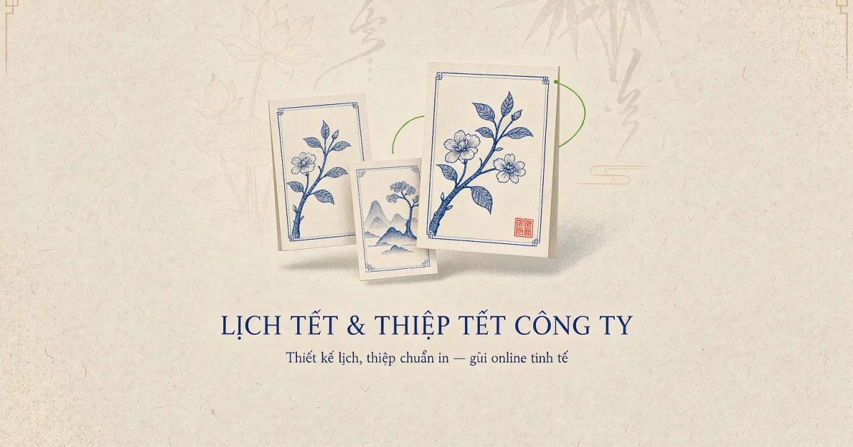 Lịch Tết & thiệp Tết công ty: gửi PDF tổng kết năm ý nghĩa