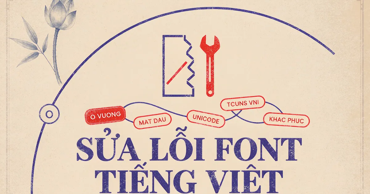 Lỗi font tiếng Việt trong PDF: nguyên nhân và cách sửa toàn tập