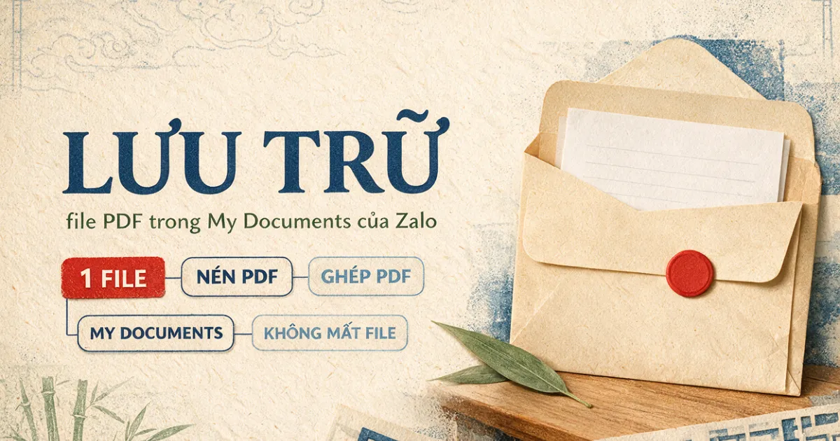 Cách lưu trữ file PDF trong My Documents của Zalo — không để hồ sơ quan trọng "bốc hơi"