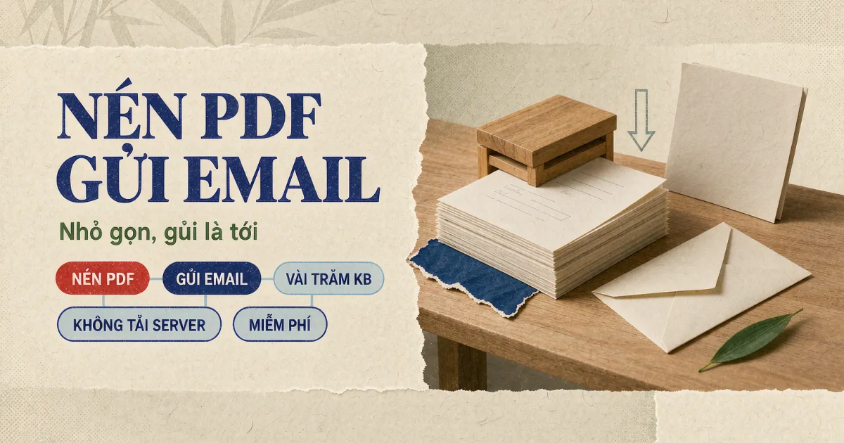 Cách nén PDF gửi email nhẹ nhàng, không bao giờ bị trả lại vì 'file quá nặng'