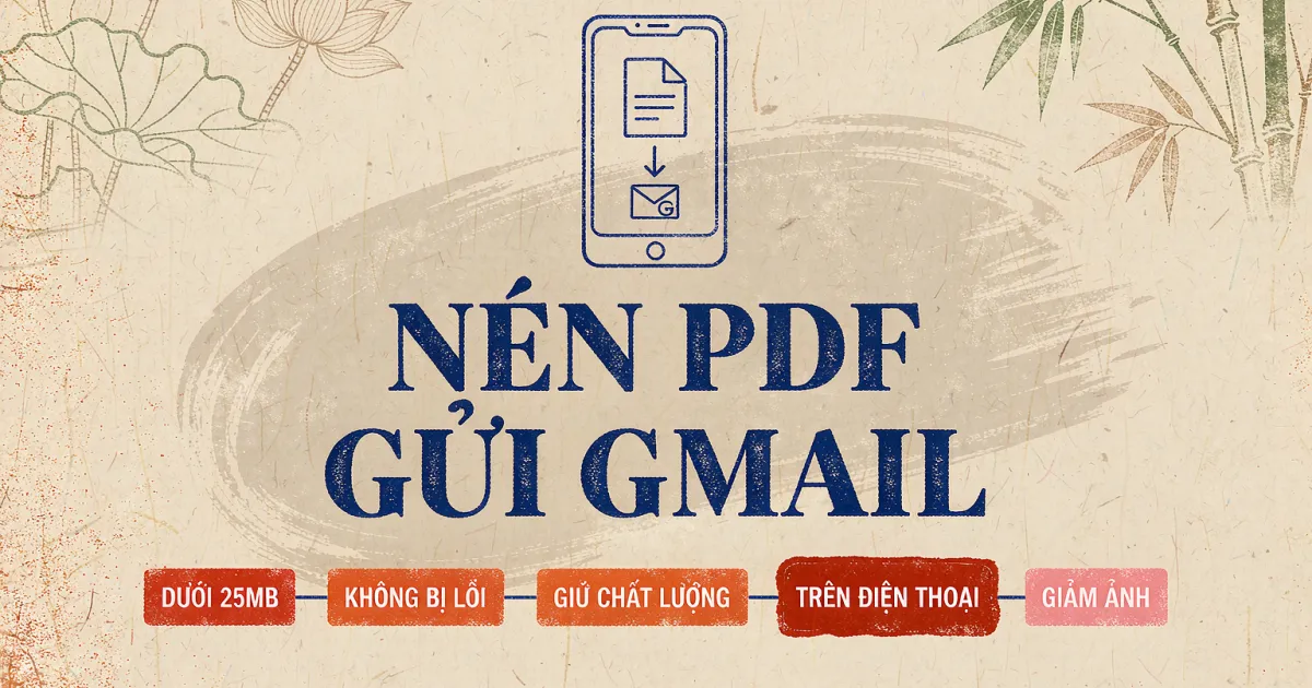 Cách nén PDF gửi Gmail không bị lỗi (giảm ảnh, giữ chất lượng) 2026