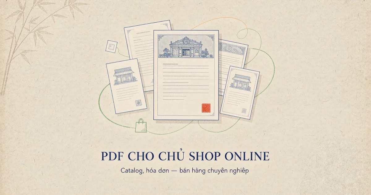 PDF cho chủ shop Shopee, Lazada, TikTok: catalog, hóa đơn và chính sách