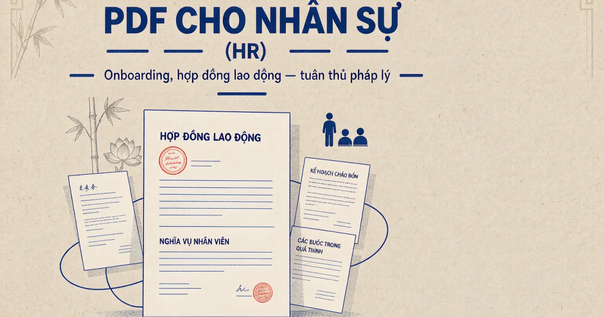PDF cho nhân sự (HR): onboarding, hợp đồng lao động và quyển tay