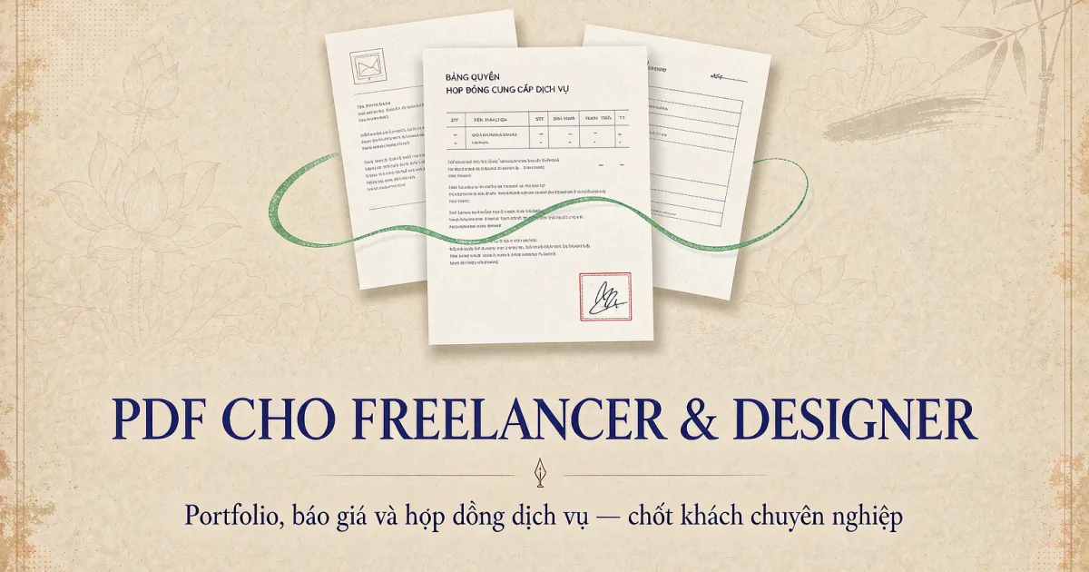 PDF cho freelancer & designer: portfolio, báo giá và hợp đồng dịch vụ