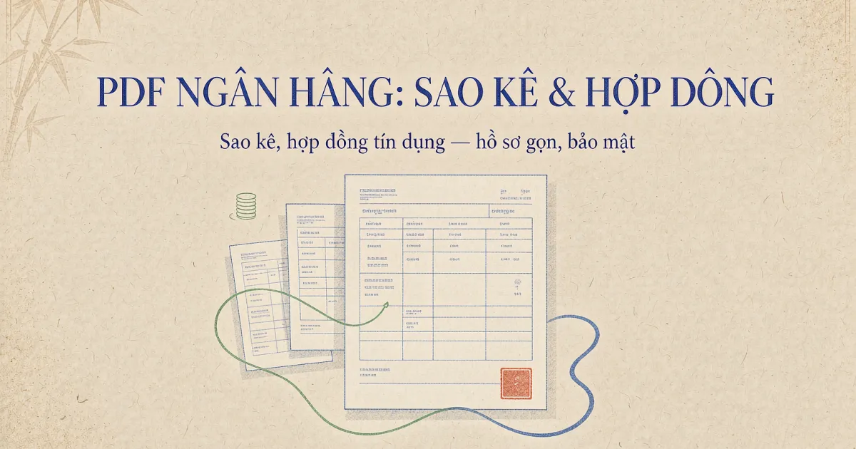 PDF ngân hàng: sao kê, hợp đồng tín dụng và chứng minh thu nhập