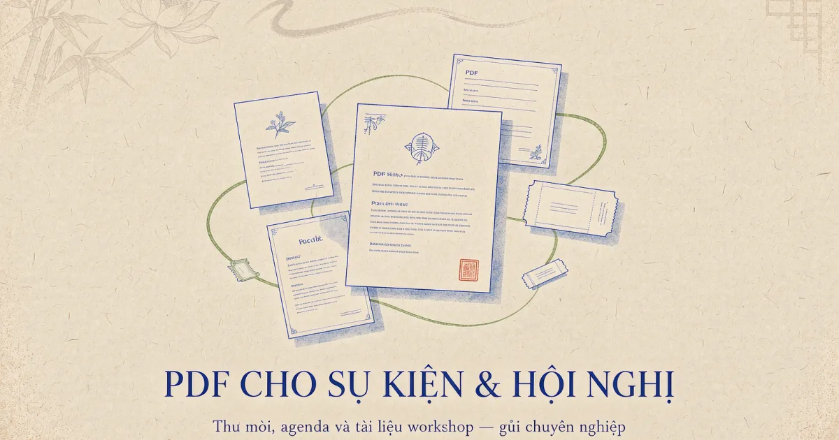 PDF cho sự kiện: thư mời, agenda hội nghị và tiệc workshop