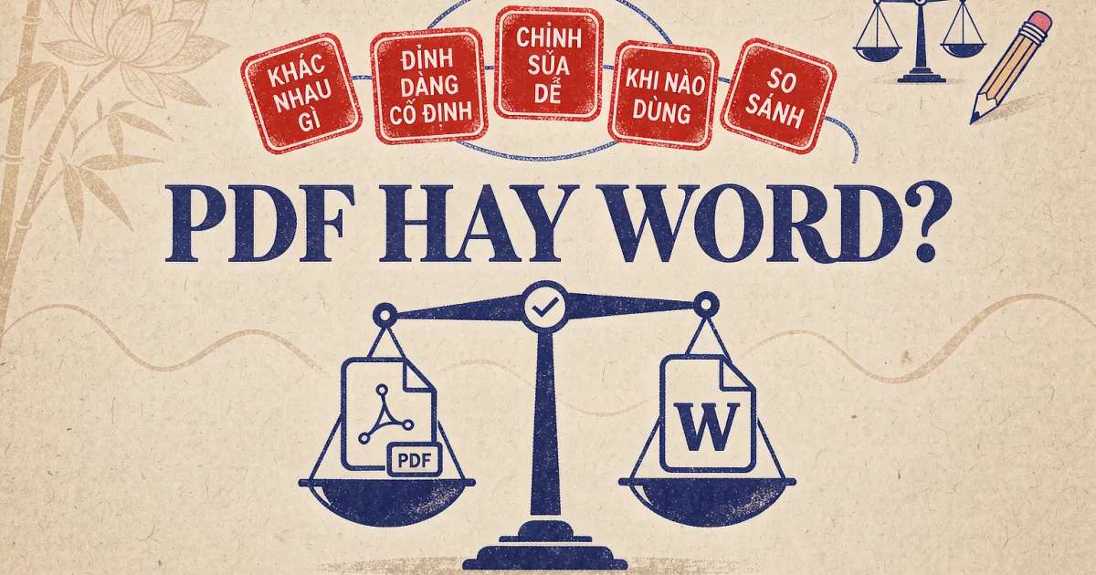 File PDF khác gì file Word? So sánh chi tiết và khi nào dùng cái nào