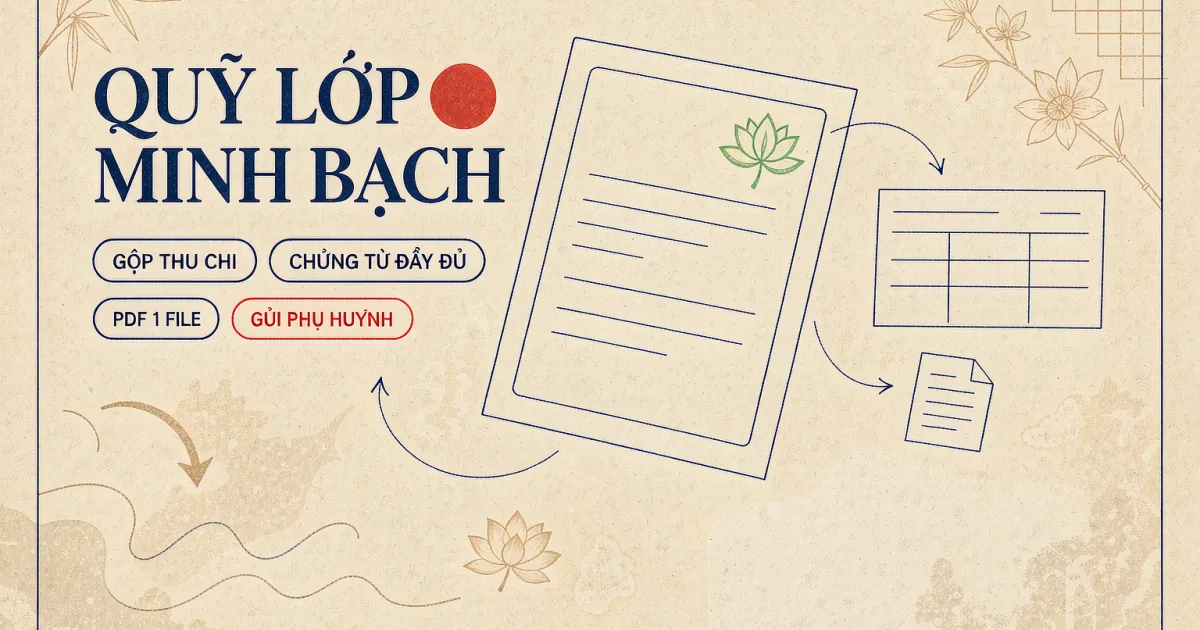 Cách tổng hợp thu chi quỹ lớp thành file PDF minh bạch gửi phụ huynh