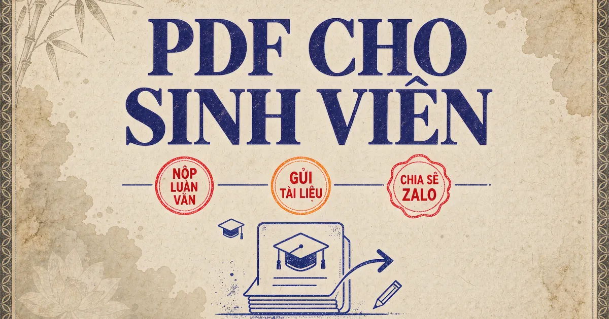Quy trình làm việc với PDF cho sinh viên: từ luận văn đến chia sẻ tài liệu