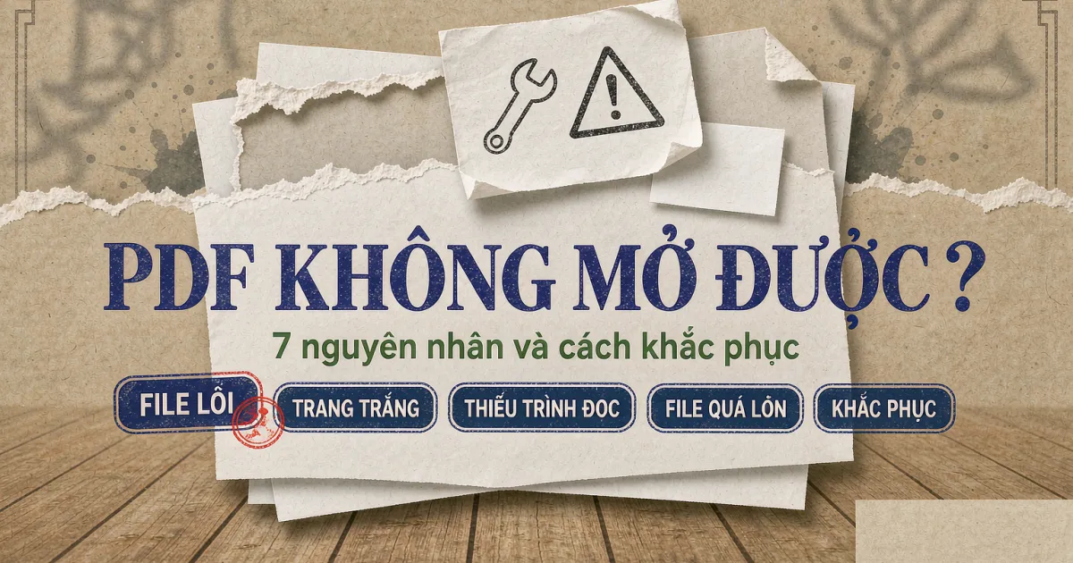 Tại sao file PDF không mở được? 7 nguyên nhân và cách khắc phục