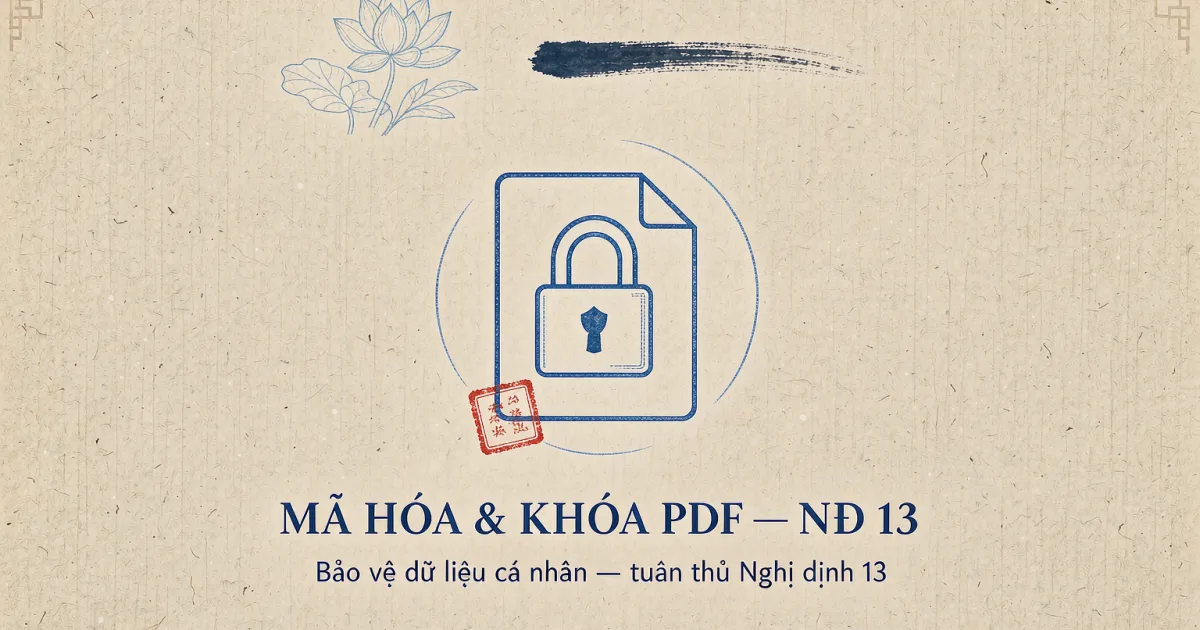 Tuân thủ Nghị định 13: mã hóa và khóa PDF bảo vệ dữ liệu cá nhân